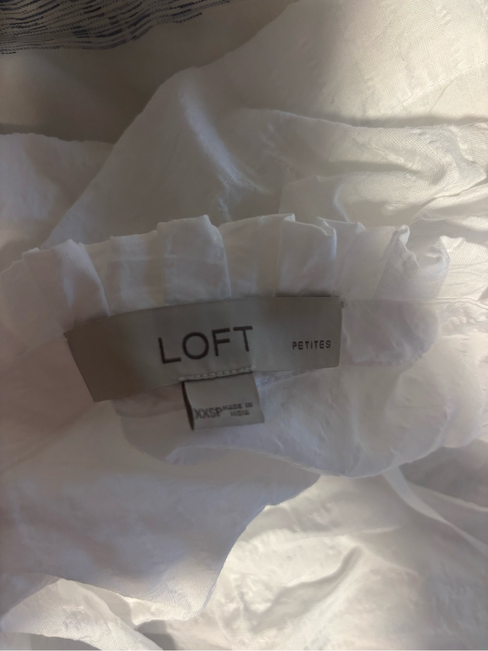 LOFT White Ruffle Off-Shoulder Top - Picture 2 of 2